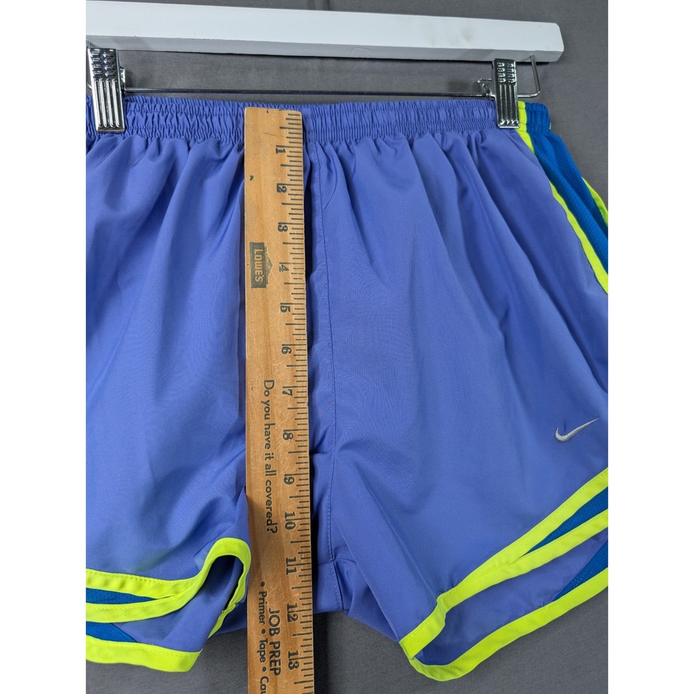 Nike Dri-FIT Tempo Running Shorts Purple Blue Neon Yellow Womens Medium - Picture 5 of 7
